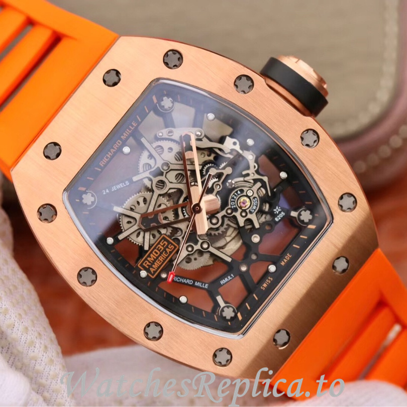 Richard Mille Replica RM035 Rubber strap 50MM - WatchesReplica.is