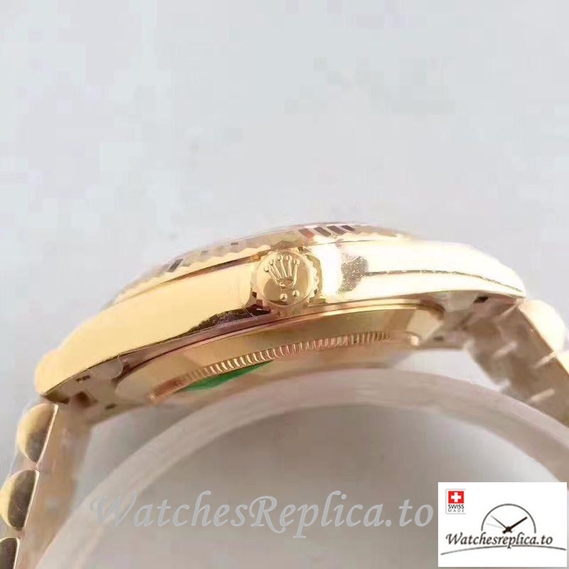Swiss Rolex Day Date Replica M228238-0003 Gold strap 40MM - WatchesReplica.is