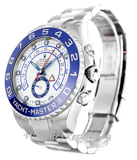 Rolex Yacht-Master II White Dial 116680-44 MM - WatchesReplica.is