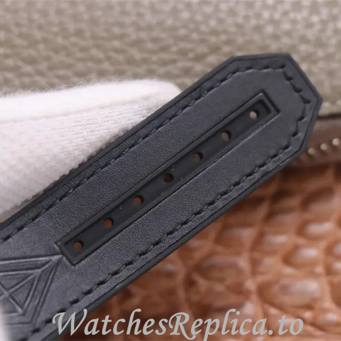 Hublot Replica Big Bang Sang Bleu Leather strap 45MM - WatchesReplica.is