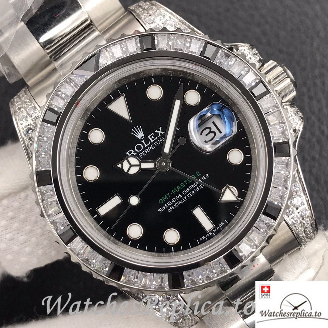 Swiss Rolex GMT-Master Replica 116759 Stainless steel strap 40MM - WatchesReplica.is