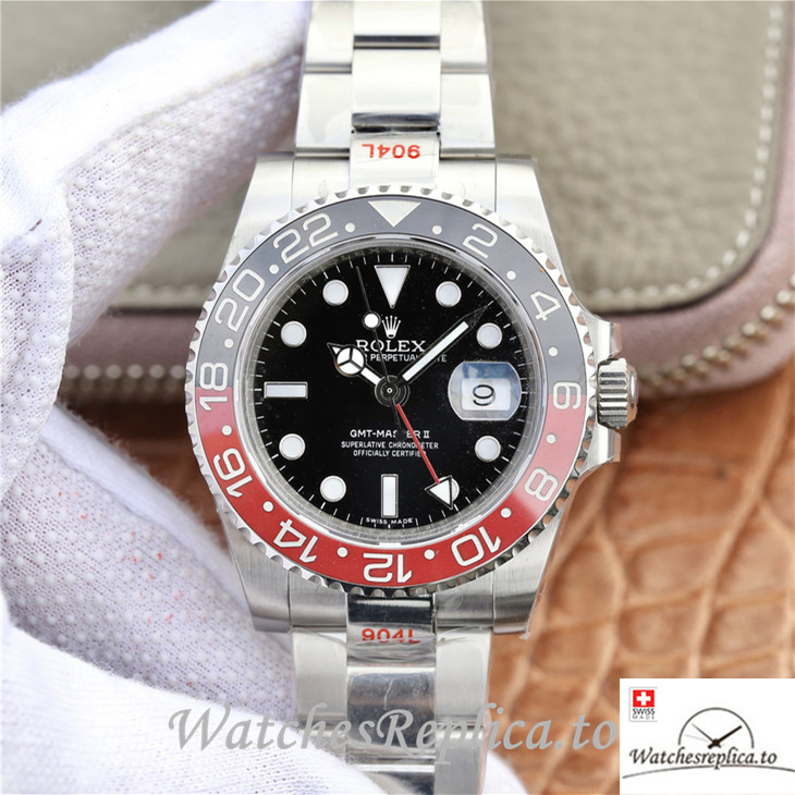 Swiss Rolex GMT-Master Replica 116710 Stainless steel strap 40MM - WatchesReplica.is