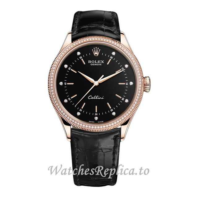 Replica Rolex Cellini 50605RBR 39MM - WatchesReplica.is