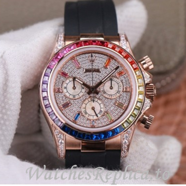 Swiss Rolex Daytona Replica 116598RBOW Rubber strap 40MM - WatchesReplica.is