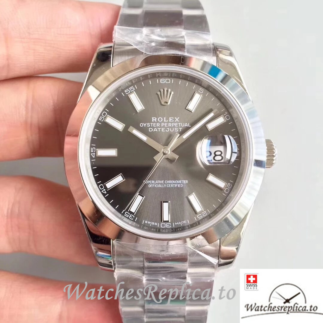 Swiss Rolex Datejust Replica 126300 Stainless steel strap 41MM - WatchesReplica.is
