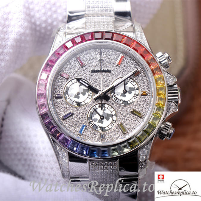 Swiss Rolex Daytona Replica 116599RBOW White Gold strap 40MM - WatchesReplica.is