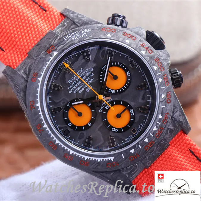 Swiss Rolex Daytona Replica Canvas strap 40MM - WatchesReplica.is