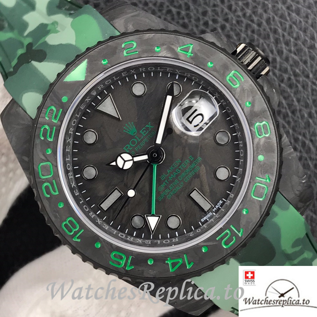 Swiss Rolex GMT-Master Replica Rubber strap 40MM - WatchesReplica.is