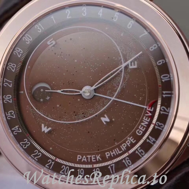 Patek Philippe Replica Complications 6102 Leather strap 44MM - WatchesReplica.is