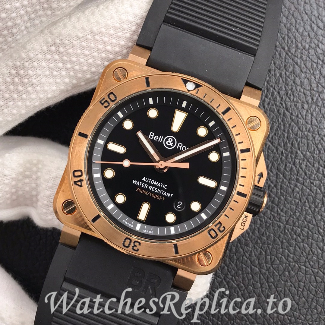 Bell Ross Replica BR 03 BR03-92 Rubber strap 42MM - WatchesReplica.is