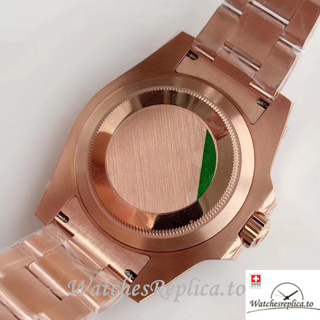 Swiss Rolex GMT-Master Replica 126715 Rose Gold strap 40MM - WatchesReplica.is