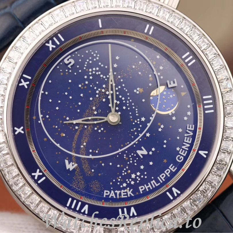 Patek Philippe Replica Complications 5102 Leather strap 43MM - WatchesReplica.is