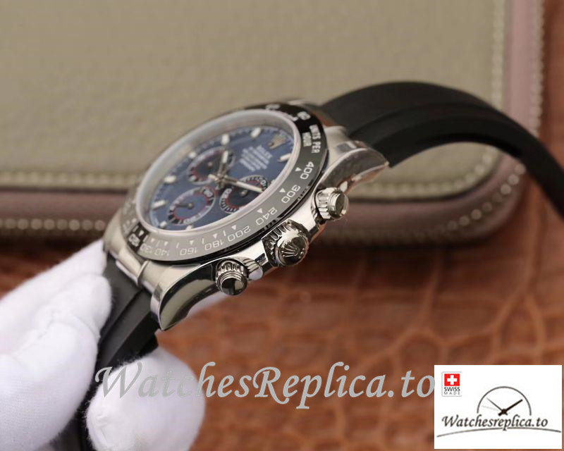 Swiss Rolex Daytona Cosmograph Replica 116519 001 Black Strap 40MM - WatchesReplica.is