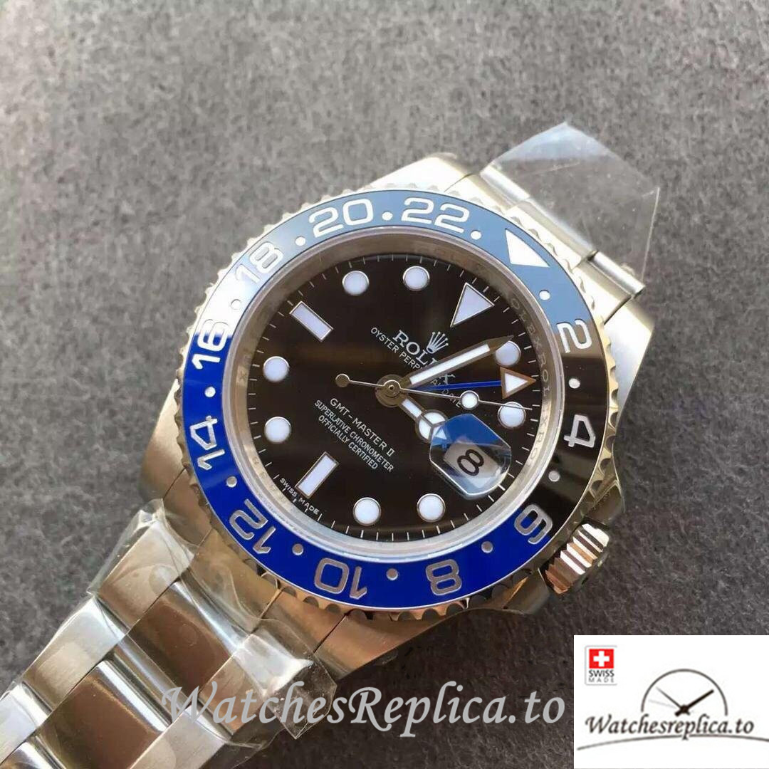 Swiss Rolex GMT-Master Replica 126710BLNR-0003 Stainless steel strap 40MM - WatchesReplica.is