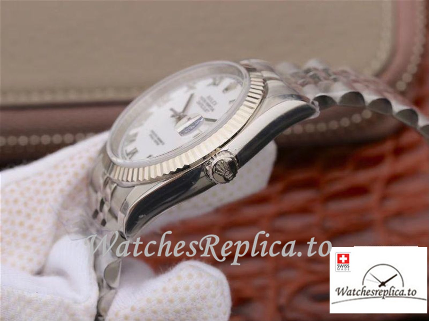 Swiss Rolex Datejust Replica 116234 White Dial 36MM - WatchesReplica.is