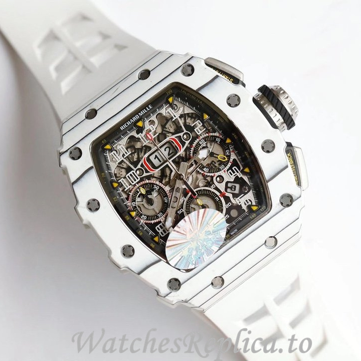 Richard Mille Replica RM011 Rubber strap 50MM - WatchesReplica.is