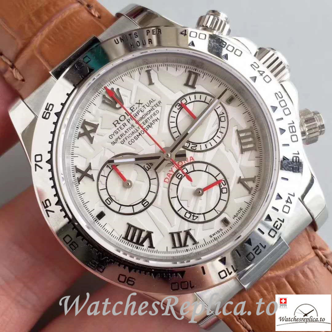 Swiss Rolex Daytona Cosmograph Replica 116520 001 Roman Markers 40MM - WatchesReplica.is