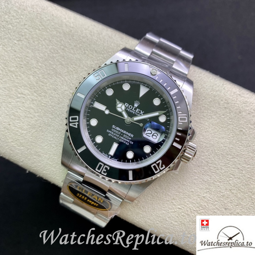 Swiss Rolex Submariner Replica 126610 Stainless steel strap 41MM Black Dial - WatchesReplica.is