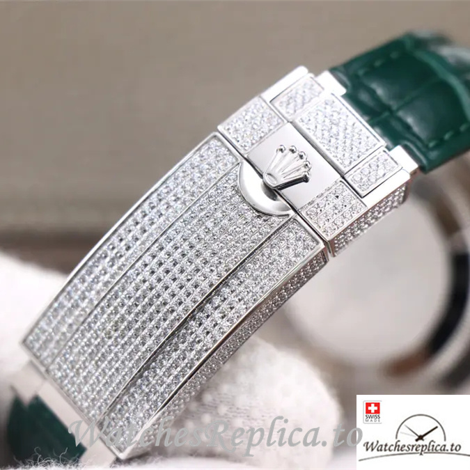 Swiss Rolex Submariner Replica Leather strap 40MM - WatchesReplica.is