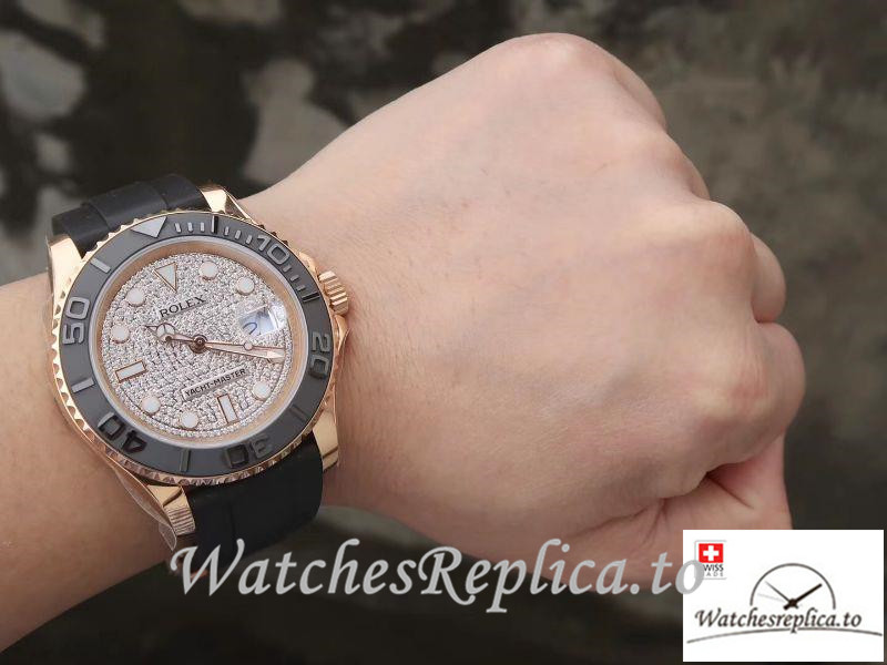 Swiss Rolex Yacht Master Replica 116655 002 Black Bezel 40MM - WatchesReplica.is