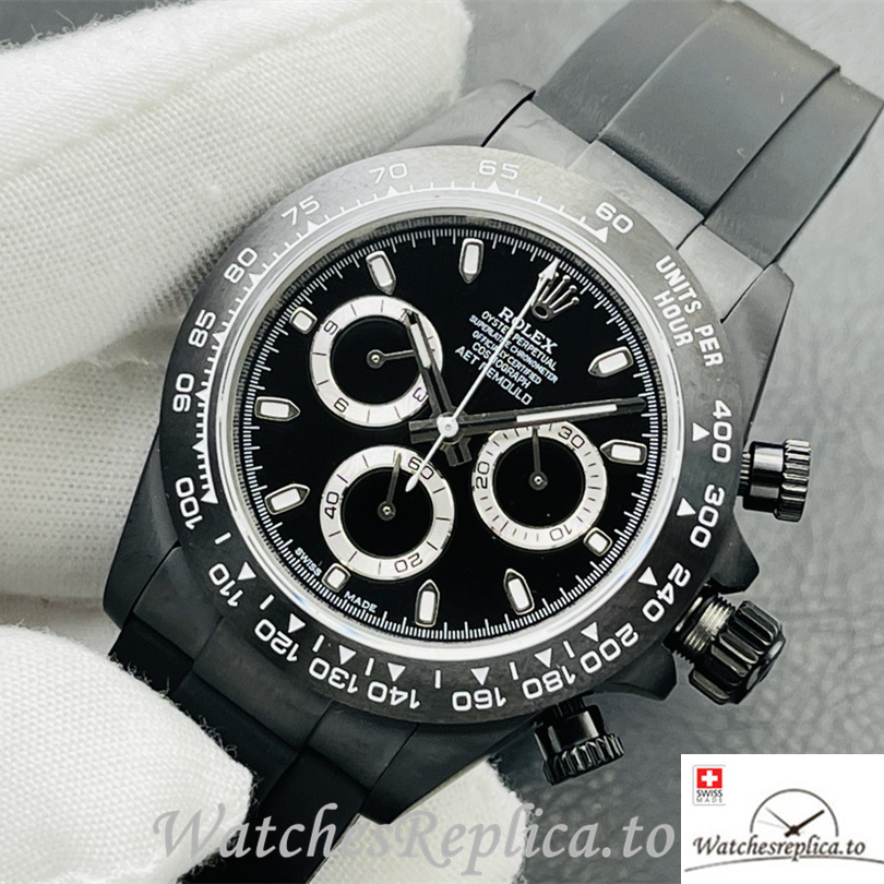 Swiss Rolex Daytona Replica Rubber strap 40MM - WatchesReplica.is