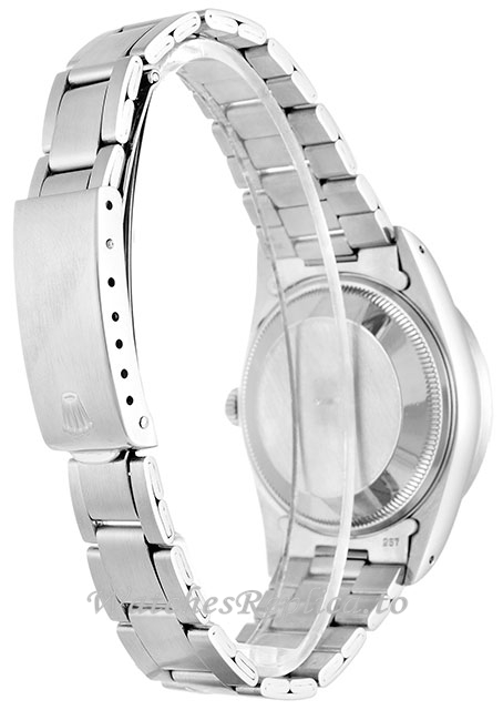 Rolex Oyster Perpetual Date Silver Dial 15210-34 MM - WatchesReplica.is