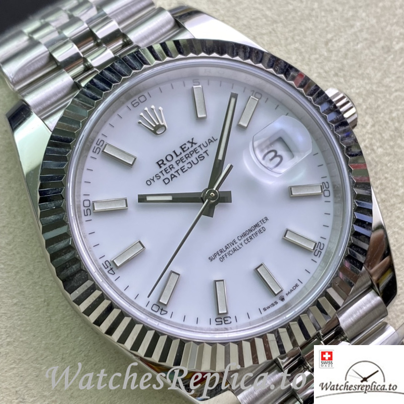 Swiss Rolex Datejust 126334 Replica Stainless steel strap 41MM - WatchesReplica.is