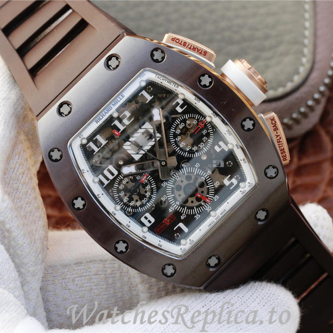 Richard Mille Replica RM011 Rubber strap 50MM - WatchesReplica.is