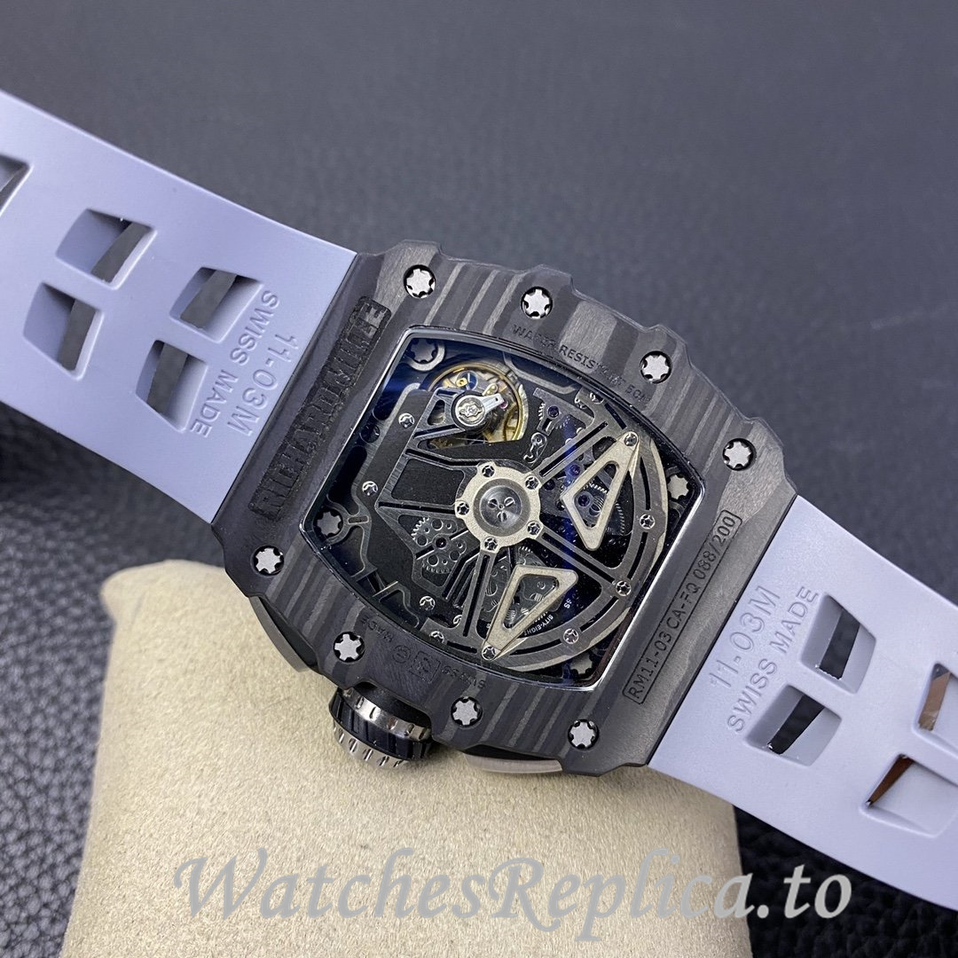 Richard Mille Replica RM-011 Rubber strap 50MM - WatchesReplica.is