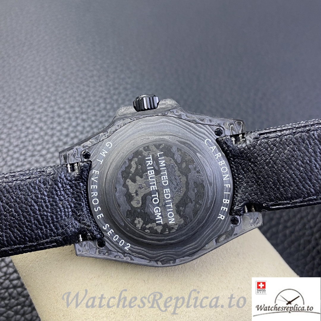 Swiss Rolex GMT Master Electro Carbon Carbon fiber strap 40MM - WatchesReplica.is