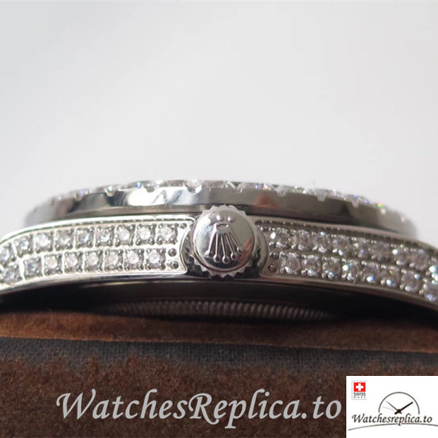 Swiss Rolex Day Date Replica Stainless steel strap 40MM - WatchesReplica.is