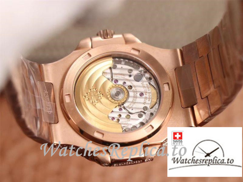Swiss Patek Philippe Nautilus Replica 5711-1R Diamonds Bezel 40MM - WatchesReplica.is