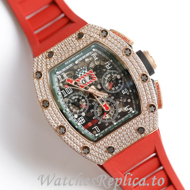 Richard Mille Replica RM011 Rubber strap 50MM - WatchesReplica.is