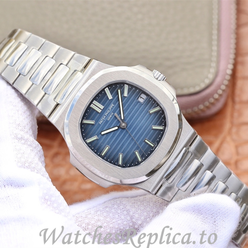 Patek Philippe Replica Nautilus Stainless steel strap 40MM - WatchesReplica.is