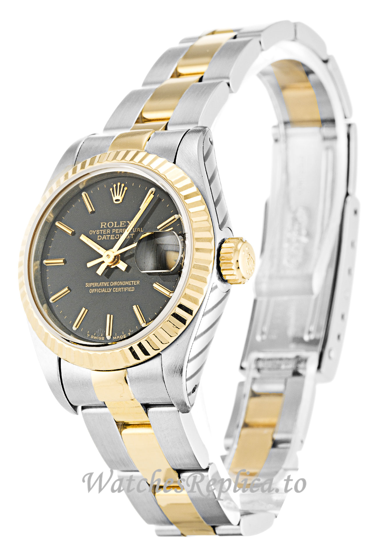 Rolex Datejust Lady Black Dial 69173 26MM - WatchesReplica.is