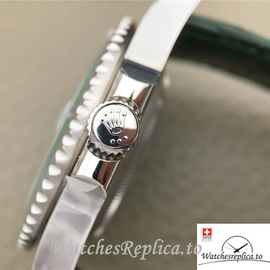 Swiss Rolex Submariner Replica 116610lv Leather strap 40MM - WatchesReplica.is