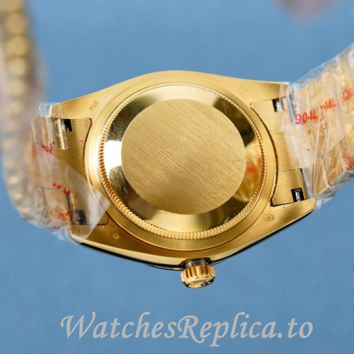 Swiss Rolex Day Date Replica 128238 Yellow Gold strap 36MM - WatchesReplica.is