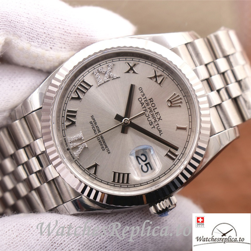 Swiss Rolex Datejust Replica 126233 Stainless steel strap 36MM - WatchesReplica.is