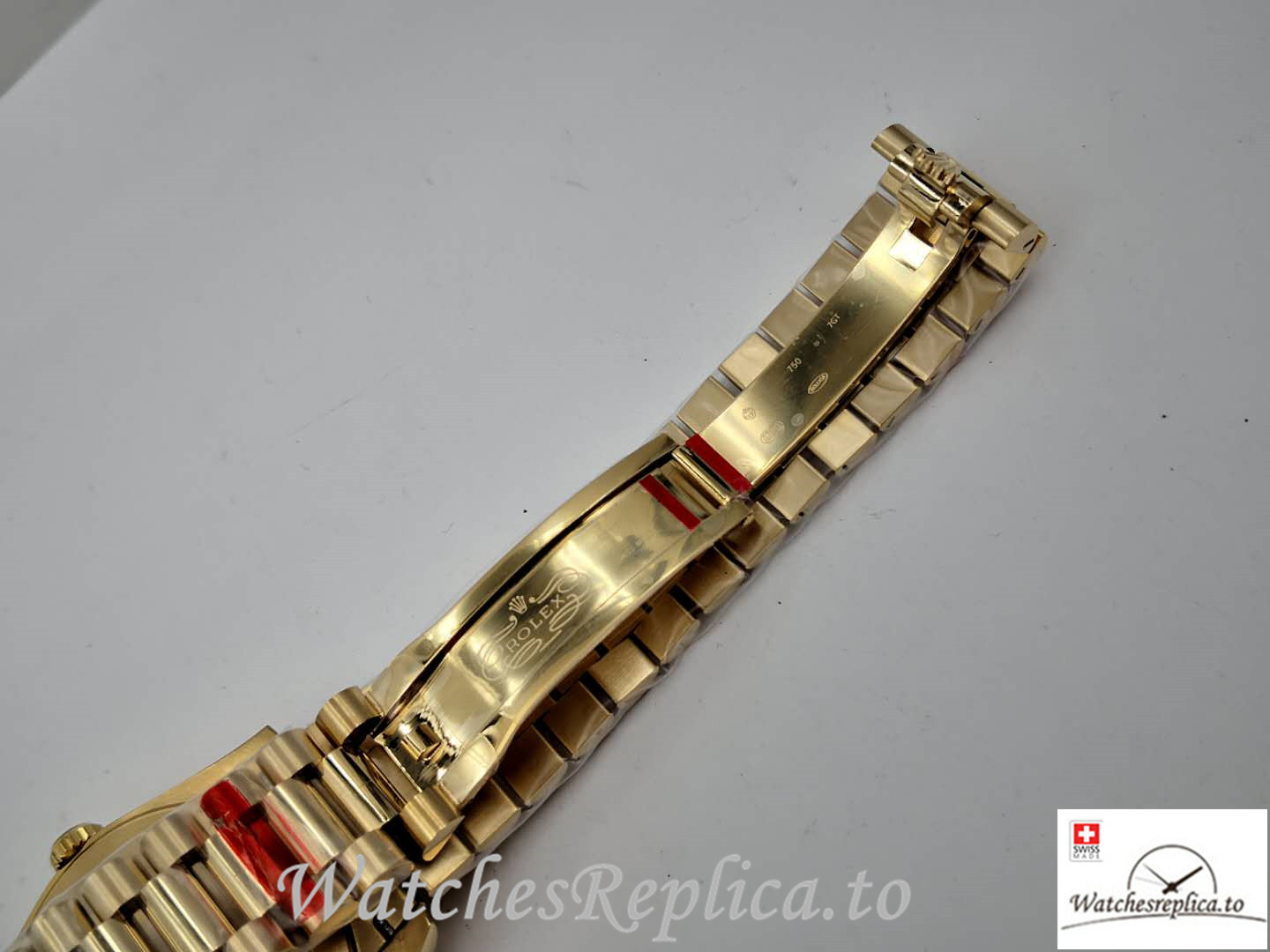 Swiss Rolex Day Date Replica 228238 Yellow Gold Bezel 40MM - WatchesReplica.is