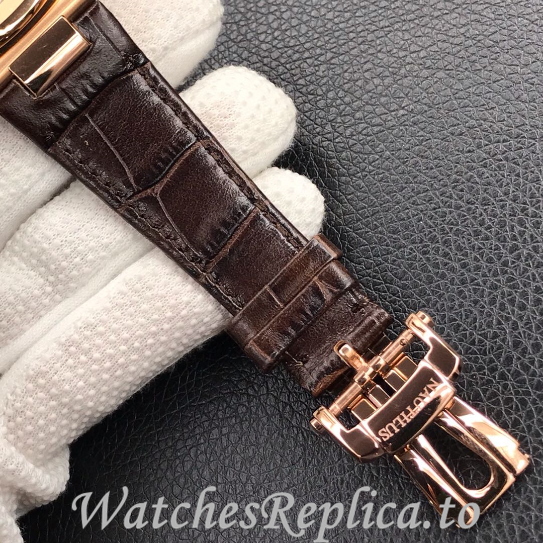 Patek Philippe Replica Nautilus 5711 Leather strap 40MM - WatchesReplica.is