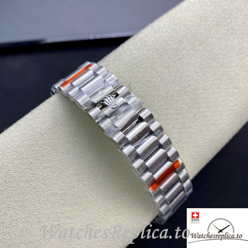 Swiss Rolex Day Date Replica 126331 Stainless steel strap 40MM Blue Dial - WatchesReplica.is