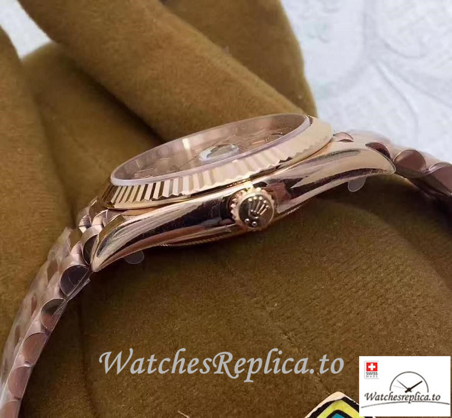 Swiss Rolex Day Date Replica 228235 001 Roman Markers 41MM - WatchesReplica.is