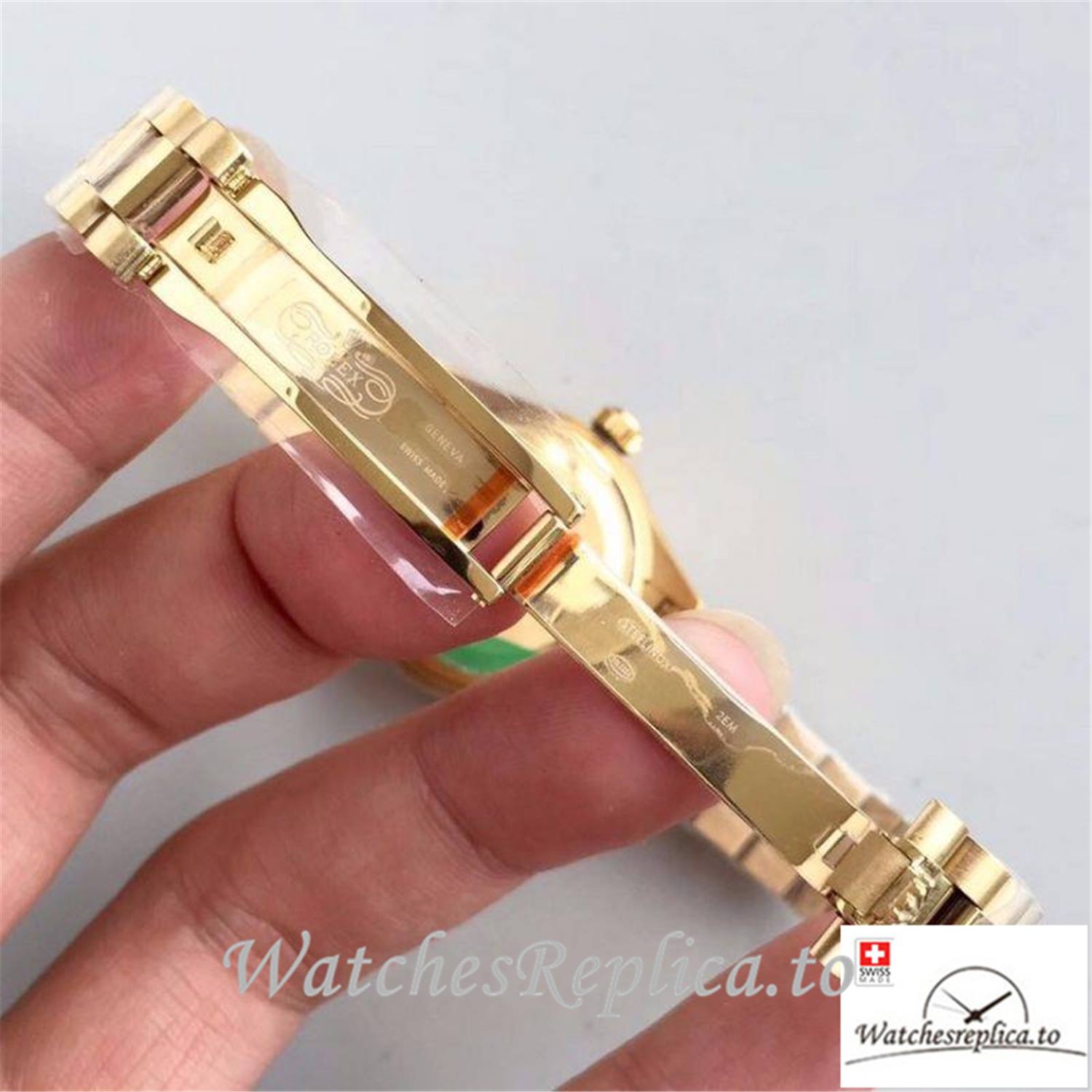 Swiss Rolex Datejust Replica 279138 Yellow Gold Dial 28MM - WatchesReplica.is