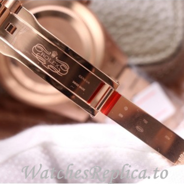 Swiss Rolex Day Date Replica 228345 Rose Gold strap 40MM - WatchesReplica.is