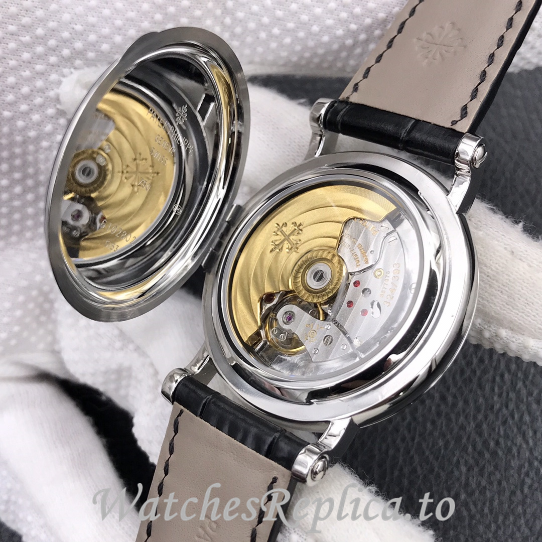 Patek Philippe Replica Calatrava 5153 Leather strap 38MM - WatchesReplica.is