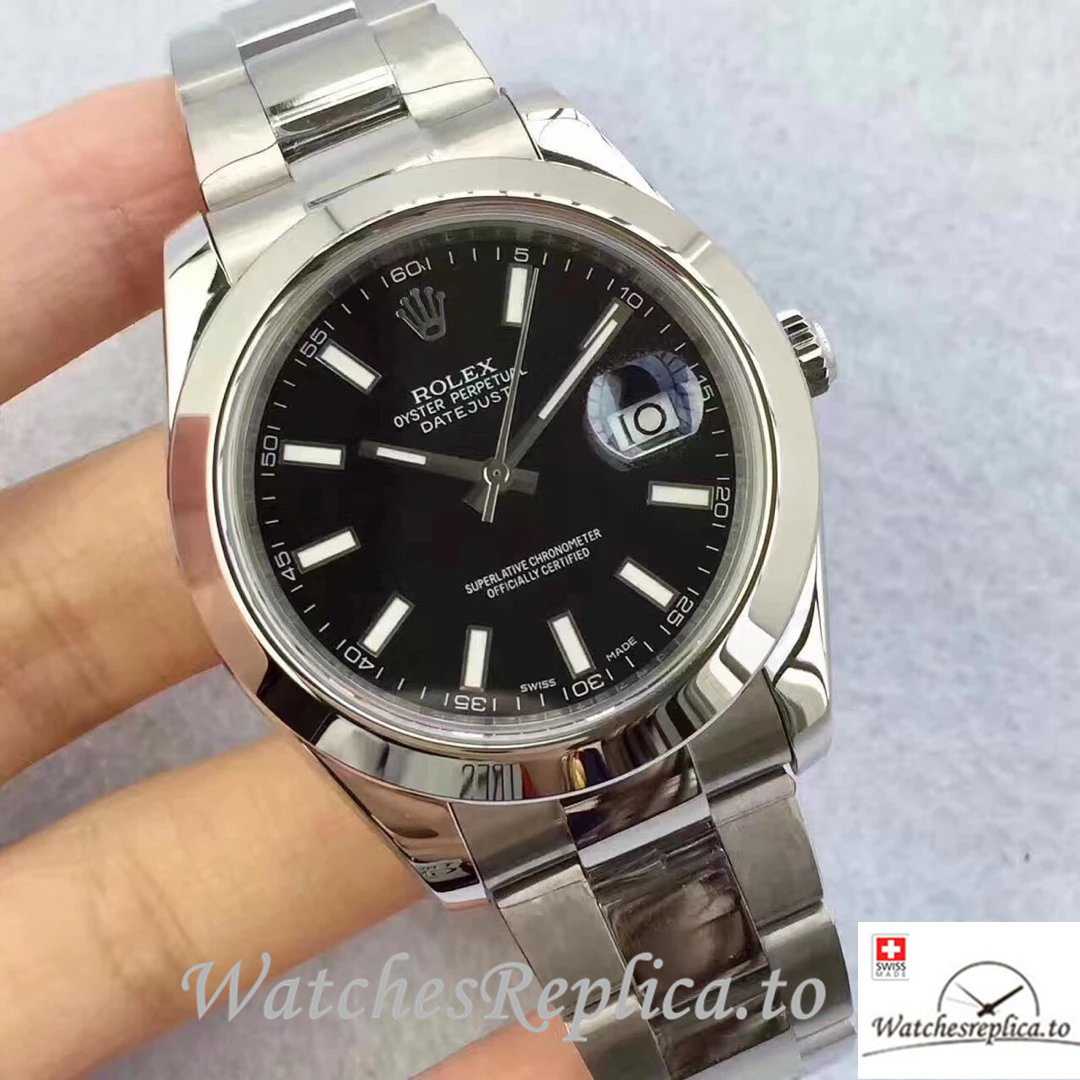 Swiss Rolex Datejust Replica 116300 Stainless steel strap 41MM - WatchesReplica.is
