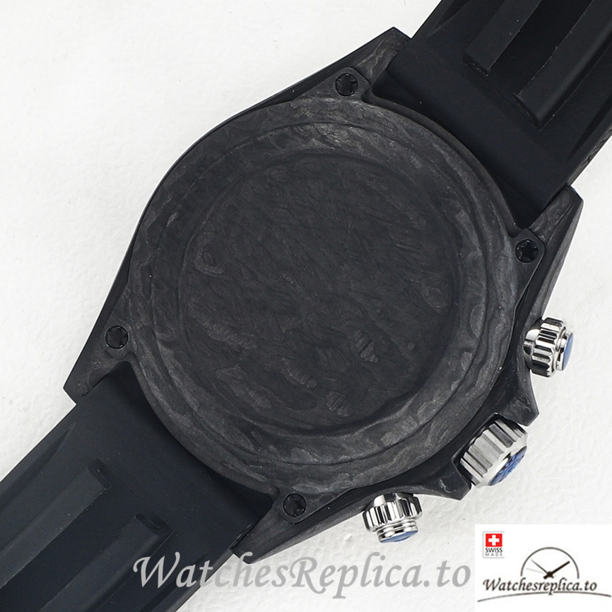 Swiss Rolex Daytona Replica Black Rubber strap 40MM Blue Dial - WatchesReplica.is