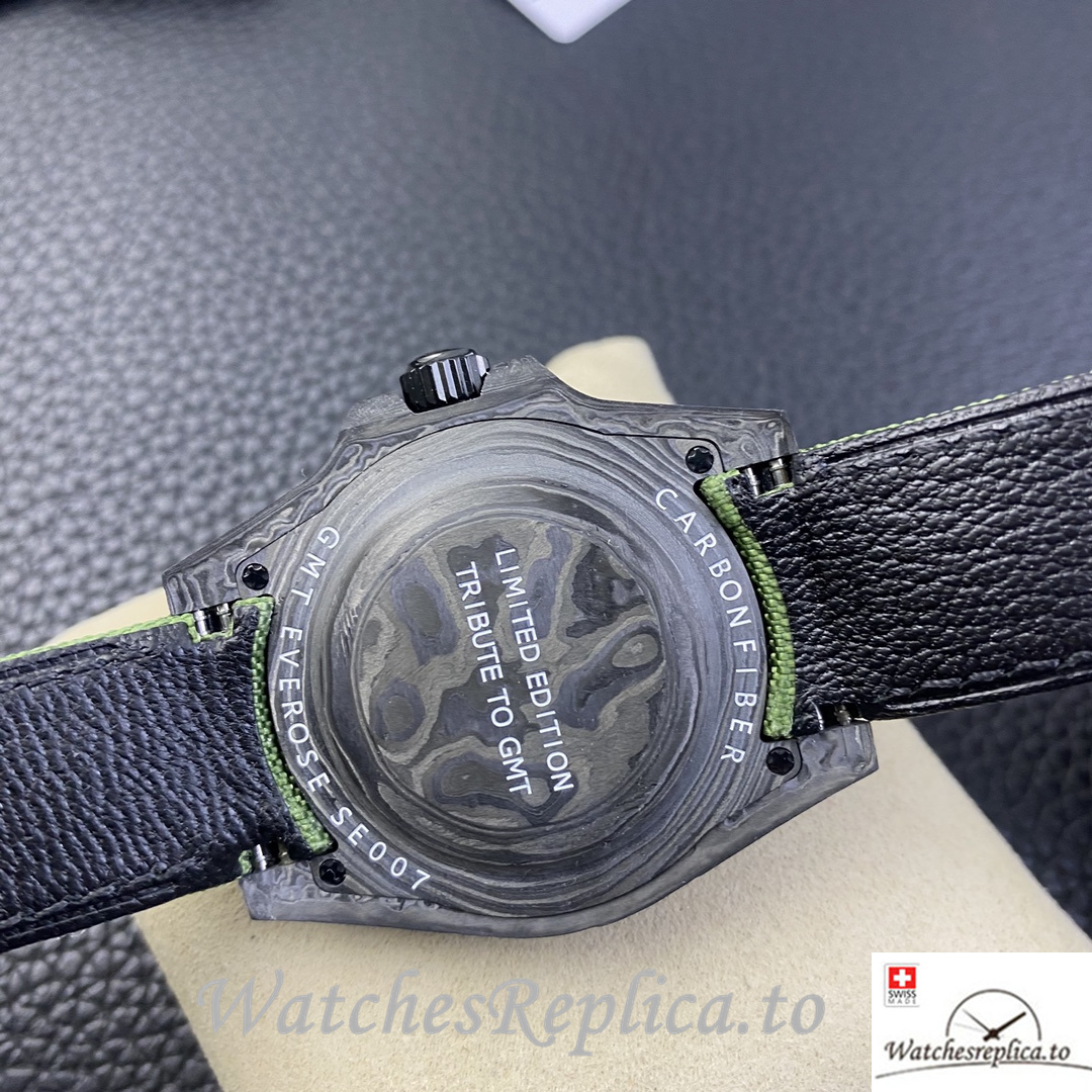Swiss Rolex GMT Master Electro Carbon Carbon fiber strap 40MM - WatchesReplica.is