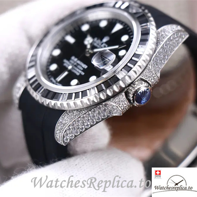 Swiss Rolex Submariner Replica 116610LV Rubber strap 40MM - WatchesReplica.is
