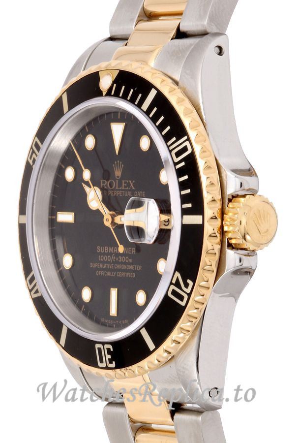 Rolex Submariner Replica 16613LN Black Dial - WatchesReplica.is